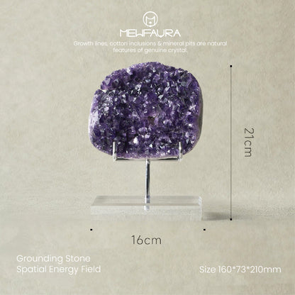 Collector Grade Natural Amethyst Cluster with Stand