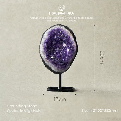 Collector Grade Natural Amethyst Cluster with Stand