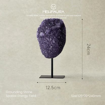 Collector Grade Natural Amethyst Cluster with Stand