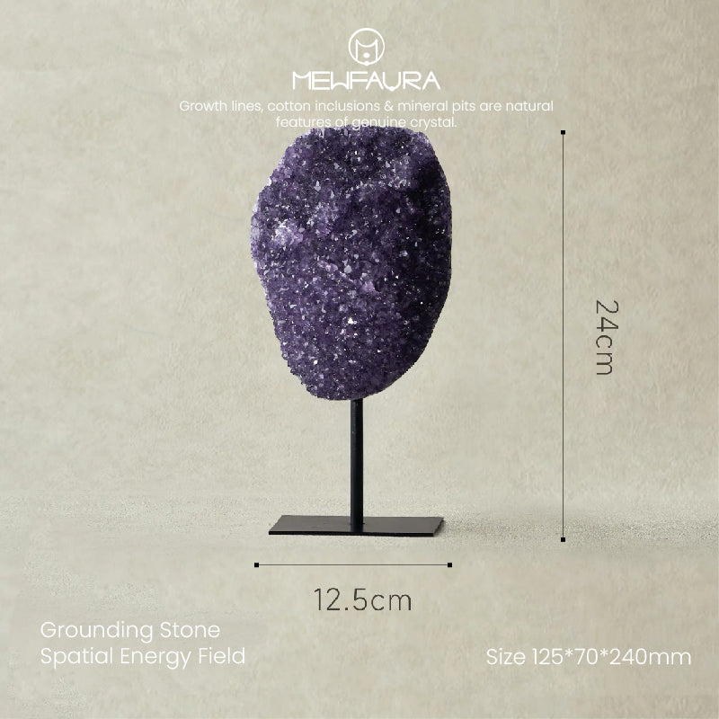 Collector Grade Natural Amethyst Cluster with Stand
