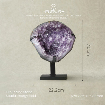 Collector Grade Natural Amethyst Cluster with Stand