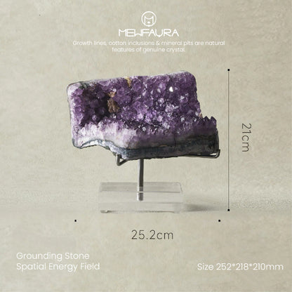Collector Grade Natural Amethyst Cluster with Stand