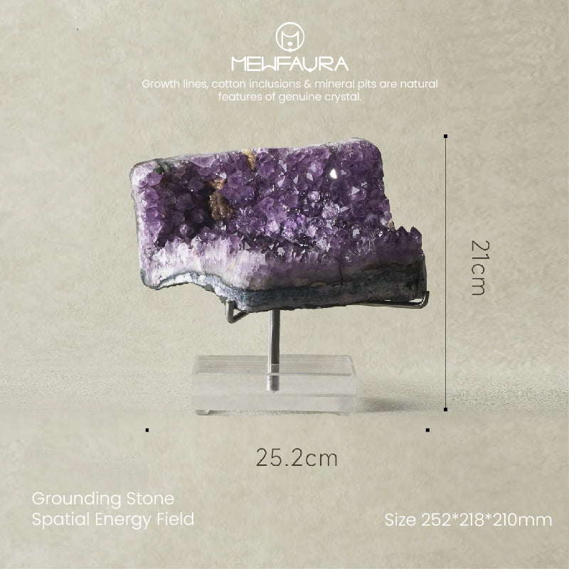 Collector Grade Natural Amethyst Cluster with Stand