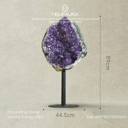 Collector Grade Natural Amethyst Cluster with Stand