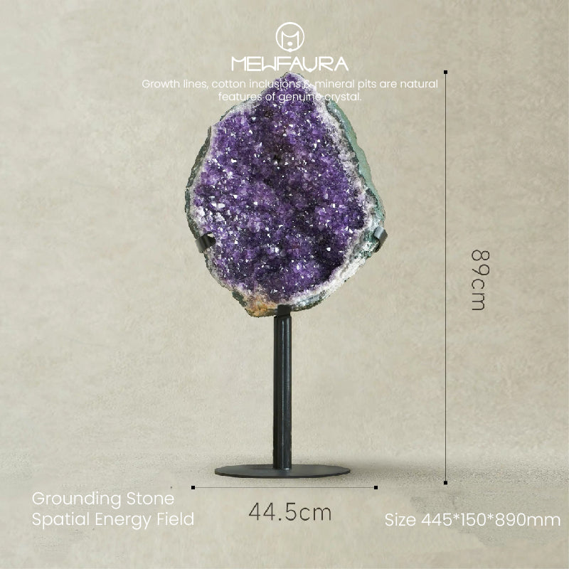 Collector Grade Natural Amethyst Cluster with Stand