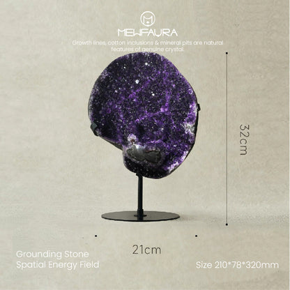 Collector Grade Natural Amethyst Cluster with Stand